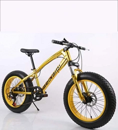 Cloth-YG Bike Cloth-YG Fat Tire Mens Mountain Bike, Double Disc Brake / High-Carbon Steel Frame Bikes, 7 Speed, Beach Snowmobile Bicycle 20 inch Wheels, F