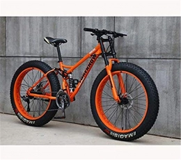 Clothes Fat Tyre Mountain Bike CLOTHES Commuter City Road Bike Mountain Bike for Teens of Adults Men And Women, High Carbon Steel Frame, Soft Tail Dual Suspension, Mechanical Disc Brake, 24 / 265.1 Inch Fat Tire Unisex
