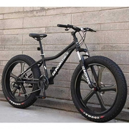 CSS Fat Tyre Mountain Bike CSS Mountain Bikes, 26Inch Fat Tire Hardtail Snowmobile, Dual Suspension Frame and Suspension Fork All Terrain Men's Mountain Bicycle Adult 6-11, 21Speed
