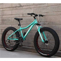 CSS Bike CSS Mountain Bikes, 26Inch Fat Tire Hardtail Snowmobile, Dual Suspension Frame and Suspension Fork All Terrain Men's Mountain Bicycle Adult 7-10, 7Speed
