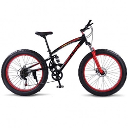 cuzona Fat Tyre Mountain Bike cuzona Bicycle Mountain bike 7 / 21 speed Fat bikes 26 * 4 0 road bike Snow Bike Full Shockingprllf Frame Male -Black_red_21speed_Russian_Federation
