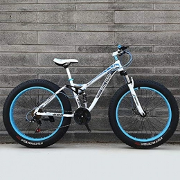 DelongKe Bike DelongKe Mens Mountain Bike, 26 Inch Mountain Bike Full Suspension MTB Bikes 27 Speed Bike Non-Slip Bike for Adults Teens Sport Wheels Dual Disc Brake Aluminum Frame, A