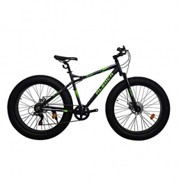 DRAKE18 Fat Tyre Mountain Bike DRAKE18 Fat bike, 26 inch 7 speed shift double disc brakes off-road 4.0 tires snowmobile beach adult bicycle, Black