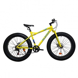DRAKE18 Fat Tyre Mountain Bike DRAKE18 Fat bike, 26 inch 7 speed shift double disc brakes off-road 4.0 tires snowmobile beach adult bicycle, Yellow