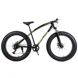 DRAKE18 Fat Tyre Mountain Bike DRAKE18 Fat Bike, 26 Inches Snow Mountain Bike 24 Speed Variable Speed Cross Country 4.0 Big Tires Adult Outdoor Riding, Black