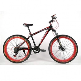 RNNTK Fat Tyre Mountain Bike Fat Bike Outroad Mountain Bike, RNNTK Double Disc Brakes Mountain Bike Bike BMX MTB, Adjustable Seat Road Bicycle A Variety Of Colors G -21 Speed-26 Inches