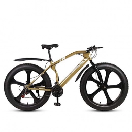  Fat Tyre Mountain Bike Fat Tire Bike, Fat Bike 26 Inch Double Disc Brake Off Road Variable 27 Speed Adult Snow Beach Mountain Bikes Spring Fork Low Gear Non Damping