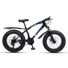  Bike Fat Tire Mountain Bike, 20 Inch Wheels, 4 Inch Wide Knobby Tires, High Carbon Steel Frame, with Suspension Fork, 27 Speed Micro Shifter, Dual Disc Brake Design, Multiple Colors