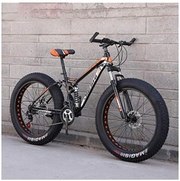 Fat Tire Mountain Bike 26 Inch for Men And Women, Dual-Suspension Adult Mountain Trail Bikes, All Terrain Bicycle With Adjustable Seat & Dual Disc Brake,7/21/24/27 Speed,26 Inches 27 Speeds