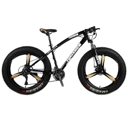 GAOTTINGSD Fat Tyre Mountain Bike GAOTTINGSD Adult Mountain Bike Bicycle MTB Adult Beach Bike Snowmobile Bicycles Mountain Bikes For Men And Women 26IN Wheels Adjustable Speed Double Disc Brake (Color : Black, Size : 24 speed)