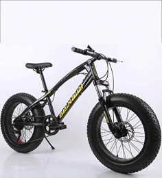 GASLIKE Bike GASLIKE Fat Tire Mens Mountain Bike, Double Disc Brake / High-Carbon Steel Frame Bikes, 7 Speed, Beach Snowmobile Bicycle 20 inch Wheels, J