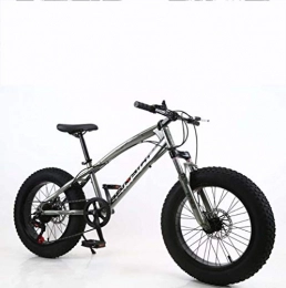 GASLIKE Bike GASLIKE Fat Tire Mens Mountain Bike, Double Disc Brake / High-Carbon Steel Frame Cruiser Bikes, Beach Snowmobile Bicycle, 7 speed, I, 24 inches