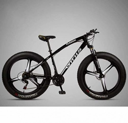 GASLIKE Fat Tyre Mountain Bike GASLIKE Mountain Bike Bicycle for Adults, 264.0 Inch Fat Tire MTB Bike, Hardtail High-Carbon Steel Frame, Shock-Absorbing Front Fork And Dual Disc Brake, Black, 30 speed