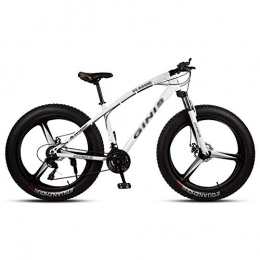 Giow Fat Tyre Mountain Bike Giow 26 Inches Teens Mountain Bikes, 21 / 24 / 27 / 30-Speed Fat Tire Bicycle, High-carbon Steel Frame Hardtail Mountain Bike With Dual Disc Brake, 3 Spoke (Color : 24 speed)