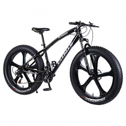 Giow Fat Tyre Mountain Bike Giow Shock Mountain Bikes, Fat Tire Variable Speed Bicycle, High-carbon Steel Frame Hardtail Mountain Bike With Dual Disc Brake, 5 Spoke, 21 / 24 / 27 / 30-speed, 26 Inches (Color : 21 speed)