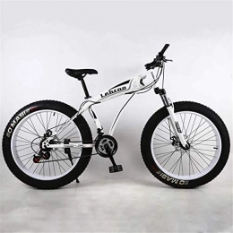 GMZTT Fat Tyre Mountain Bike GMZTT Unisex Bicycle Fat Tire Adult Mountain Bicycle, Lightweight High-Carbon Steel Frame Cruiser Bikes, Beach Snowmobile Mens Bicycle, Double Disc Brake 26 Inch Wheels