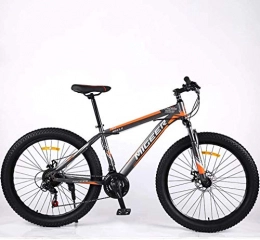 GMZTT Fat Tyre Mountain Bike GMZTT Unisex Bicycle Mens 26 Inch Mountain Bicycle, Double Disc Brake Adult Mountain Bikes, Juvenile Student City Road Racing Bicycle, 3.0 Wide Wheels 21 speed Bicycle (Color : F)