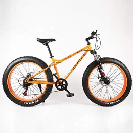 GQFGYYL-QD Fat Tyre Mountain Bike GQFGYYL-QD Mountain Bike with Adjustable Seat and Shock Absorption, 26 Inches Wheels 7 Speed Dual Disc Brake High-carbon steel Mountain Bicycle, for Adults Outdoor Riding, 2