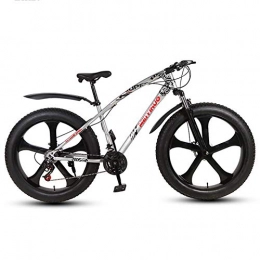 GQFGYYL-QD Fat Tyre Mountain Bike GQFGYYL-QD Mountain Bike with Front Suspension Adjustable Seat and Shock Absorption, 26 Inch Fat Tire 27 Speed Mountain Bicycle, for Adults Outdoor Riding, 1