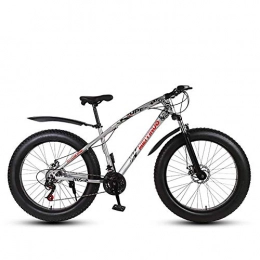 GuoEY Bike GuoEY 26 Inch Double Disc Brake Wide Tire Off-Road Variable Speed Bicycle Adult Mountain Bike Fat Bikes, Adult Mates Hanging Out Together, A1, 24IN
