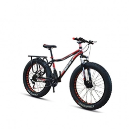 HAZYJT Bike HAZYJT Mountain Bikes with Fat tire, 7 Speed 26 inch Double Disc Brake Anti-Slip Bikes, High-Tensile Steel Frame MTB bicycles