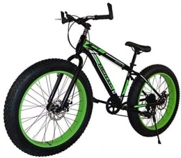 HCMNME Fat Tyre Mountain Bike HCMNME durable bicycle Fat Tire Mountain Bike for Men And Women, 26-Inch Wheels 17 Inch High-Carbon Steel Frame, 4.0 Inch Wide Tires 7-Speed Alloy frame with Disc Brakes