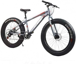 HCMNME Fat Tyre Mountain Bike HCMNME durable bicycle Fat Tire Mountain Bike for Tall Men And Women, 17 Inch High-Carbon Steel Frame, 7-Speed, 26-Inch Wheels And 4.0 Inch Wide Tires Alloy frame with Disc Brakes (Color : A)