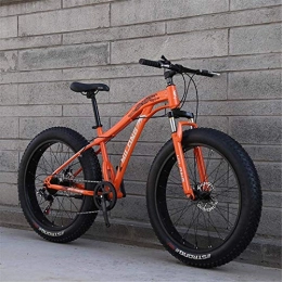 HCMNME Fat Tyre Mountain Bike HCMNME durable bicycle Fat Tire Mountain Bike Mens, 26 Inch Adult Snow Bike, Double Disc Brake Cruiser Bikes, Beach Bicycle, 4.0 Wide Wheels Alloy frame with Disc Brakes
