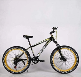 HCMNME Fat Tyre Mountain Bike HCMNME durable bicycle Mens Adult Fat Tire Mountain Bike, Double Disc Brake Beach Snow Bikes, Road Race Cruiser Bicycle, 26 Inch Highway Wheels Alloy frame with Disc Brakes
