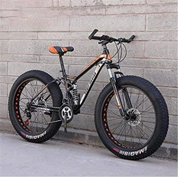 HCMNME Fat Tyre Mountain Bike HCMNME durable bicycle Mountain Bike, 4.0 Inch Fat Tire Hardtail Mountain Bicycle Dual Suspension Frame, High Carbon Steel Frame, Double Disc Brake Alloy frame with Disc Brakes