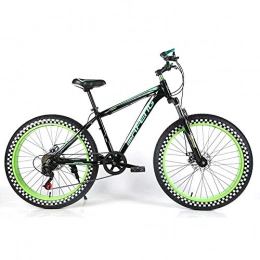 HJ Fat Tyre Mountain Bike hj Snow Bike, 26 Inch Variable Speed Aluminum Cross Country Snow Beach Bike 4.0 Widened Tire Mountain Bike 21 Speed Men And Women Sports Snow Bicycle