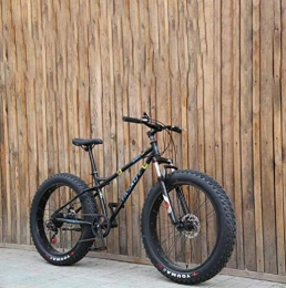 HongLianRiven Fat Tyre Mountain Bike HongLianRiven BMX Fat Tire Mens Mountain Bike, Double Disc Brake / Cruiser Bikes, Beach Snowmobile Bicycle, 26 Inch Aluminum Alloy Wheels 6-24 (Color : Black, Size : 27 speed)