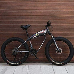 HongLianRiven Bike HongLianRiven BMX Mountain Bike Bicycle For Adults, Fat Tire Hardtail MBT Bike, High-Carbon Steel Frame, Dual Disc Brake, 26 Inch Wheels 6-24 (Color : Grey, Size : 27 speed)