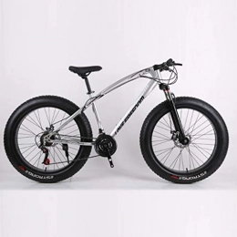HUO FEI NIAO Hardtail Mountain Bike,26 inch Fat tire off-road variable speed bicycle,7/21/24/27Speed Snowmobile ATV,Double disc brakes, carbon steel frame,Multiple Colors (Color : E, Size : 21 speed)