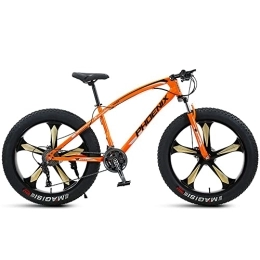 ITOSUI Fat Tyre Mountain Bike ITOSUI 26 Inch Mountain Bikes, 21 / 24 / 27 / 30 Speed Bicycle, Adult Fat Tire Mountain Trail Bike, High-carbon Steel Frame Dual Full Suspension Dual Disc Brake 4.0 Inch Thick Wheel