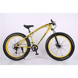 JAEJLQY Fat Tyre Mountain Bike JAEJLQY Mountain Bike 7 / 21 / 24 / 27 Speed Mountain Bike Bicycle 26 / 20inch steel or aluminum frame red and black aviliable MTB, Gold+26in, 21