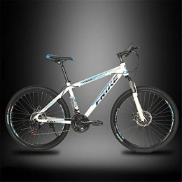 JHKGY Youth/Adult Mountain Bike, Dual Suspension Mountain Bicycle,Dual Disc Brake,Aluminum Frame,26 Inch Wheels 27 Speed Mountain Bike,blue