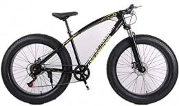 Generic Fat Tyre Mountain Bike Kids' Bikes Dual Suspension Mountain Bikes Mountain Bike 26 Inch Wheel Double Disc Brake Wide Tire City Road Bicycle (Color : Yellow Size : 21 speed)-24_speed_Black