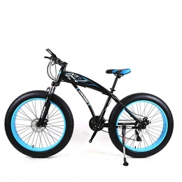 KNFBOK Fat Tyre Mountain Bike KNFBOK bikes for adults 21-speed 26-inch mountain bike wide tire disc shock absorber student bicycle High carbon steel black blue Suitable for snow, roads, beaches, etc.