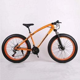KNFBOK Fat Tyre Mountain Bike KNFBOK mens bikes mountain bike Mountain Bike 21Speeds Off-road gear reduction Beach Bike 4.0 big tire wide tire bicycle adult Adapt to a variety of road conditions yellow