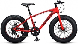 LBYLYH Bike LBYLYH Fat Tire Children Mountain Bike, 20-Inch / Aluminum Alloy Frame, 7-Speed, Atv Student Youth, Red
