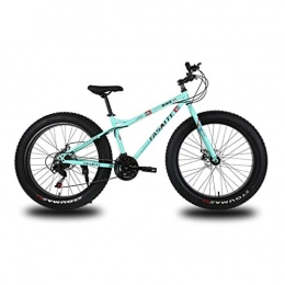 LC2019 Bike LC2019 Mountain Bike For Adults 26 Inch, Hardtail Mountain Bike, Dual Disc Brake Fat Tire Mountain Trail Bicycle, High-Carbon Steel Frame (Color : Blue, Size : 27 speed)