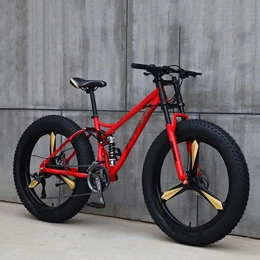 LCLLXB Fat Tyre Mountain Bike LCLLXB Mountain Bike, Fat Tire Electric Bicycle, Bicycle 26 Inches 21 / 24 / 27 Speed, Battery Adult Auxiliary Bike, Men and Women Cycling Students, 24-speed
