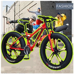 LDLL Fat Tyre Mountain Bike LDLL 26 Inches Mountain Bike Frame Bike 5 Cutter Wheel Outdoor Riding Bicycle, 4.0 super wide tires Variable Speed Bike, for Adult Student Outdoors