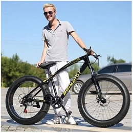LDLL Fat Tyre Mountain Bike LDLL Mountain Bikes 26 Inch, 24 Inch Frame Fat Tire Suspension Mountain Bicycle, High-carbon Steel Frame, Double Disc Brakes All Terrain Mountain Bike