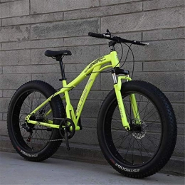 Leifeng Tower Fat Tyre Mountain Bike Leifeng Tower Lightweight， Fat Tire Mountain Bike Mens, 26 Inch Adult Snow Bike, Double Disc Brake Cruiser Bikes, Beach Bicycle, 4.0 Wide Wheels Inventory clearance (Color : Green, Size : 21 speed)