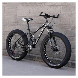 LHQ-HQ Bike LHQ-HQ 26" Wheel Fat Tire Mountain Bike 4" Wide Tires 30 Speed Dual-Suspension Dual Disc Brake Adult Bike for Height 5.2-6.4Ft, C