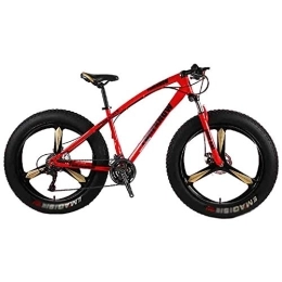 LILIS Fat Tyre Mountain Bike LILIS Mountain Bike Folding Bike Bicycle MTB Adult Beach Bike Snowmobile Bicycles Mountain Bikes For Men And Women 26IN Wheels Adjustable Speed Double Disc Brake (Color : Red, Size : 21 speed)