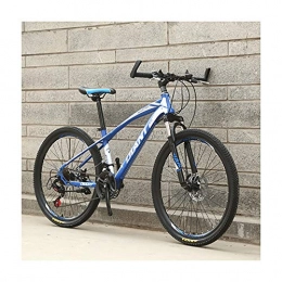 Link Co Fat Tyre Mountain Bike Link Co 26 Inch Mountain Bike Shifting Disc Brakes Mountain Bike 21 Speed Shock Absorption One Wheel Bicycle, Blue