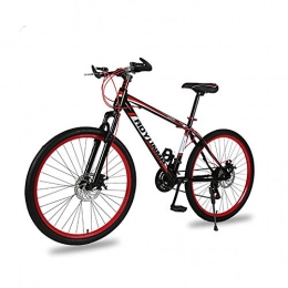 Link Co Fat Tyre Mountain Bike Link Co Mountain Bike 26 Inch 21 Speed Shock Absorption Double Disc Brake Bicycle, Red